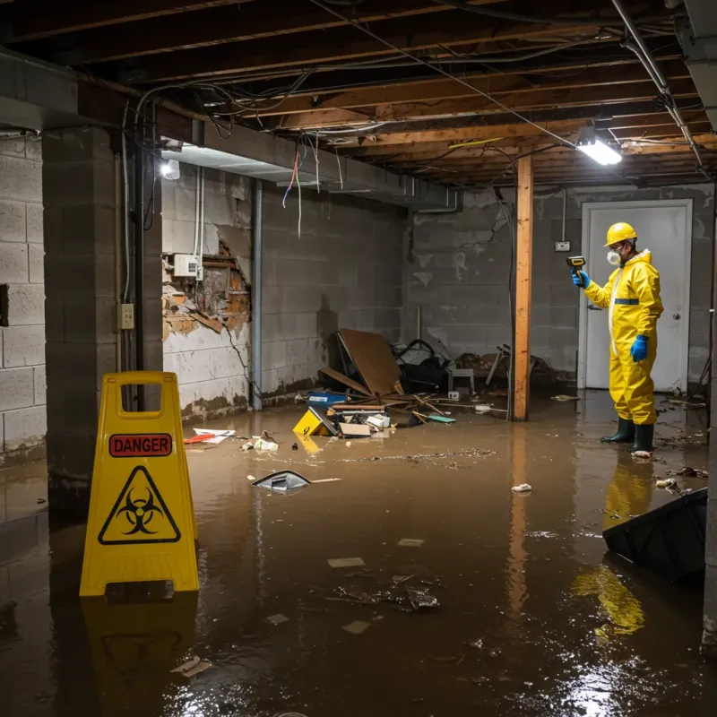 Flooded Basement Electrical Hazard in Ronkonkoma, NY Property